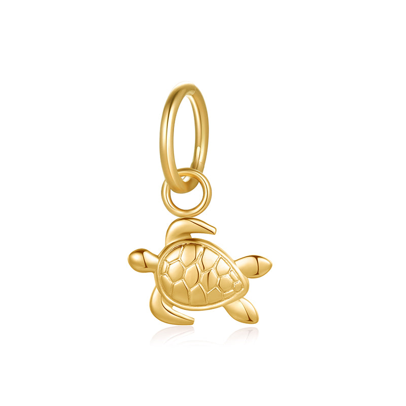 Charm & Clip Schildkröte aus Edelstahl für Armband & Kette (Click-it)