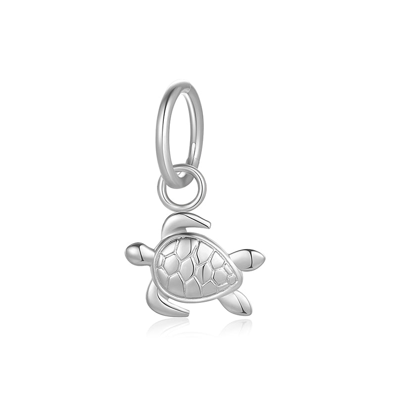 Charm & Clip Schildkröte aus Edelstahl für Armband & Kette (Click-it)