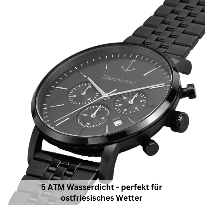 Chronograph Küste (Unisex) 40mm schwarz-schwarz