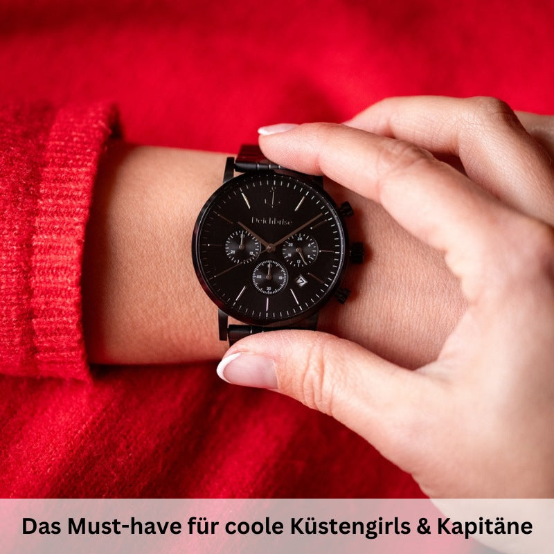 Chronograph Küste (Unisex) 40mm schwarz-schwarz