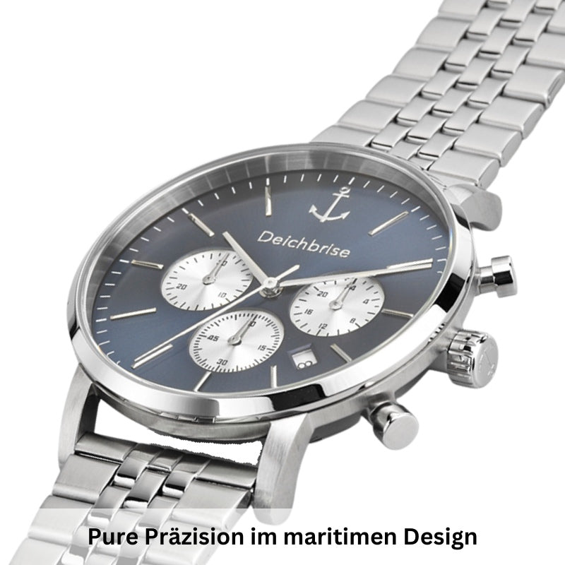 Chronograph Küste (Unisex) 40mm silber-blau