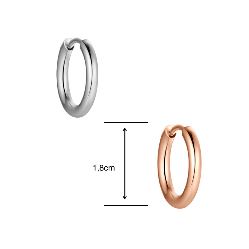 Creolen für Charm Anhänger (mittel | 1,8cm) aus Edelstahl (Paar)