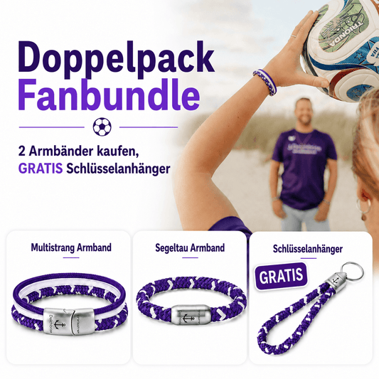 Doppelpack Fanbundle - 2 Armbänder kaufen, GRATIS Schlüsselanhänger