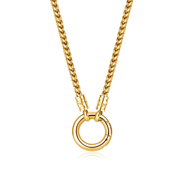 Kette Dünengeflecht 2,5mm (mit Rund-Karabiner) aus Edelstahl