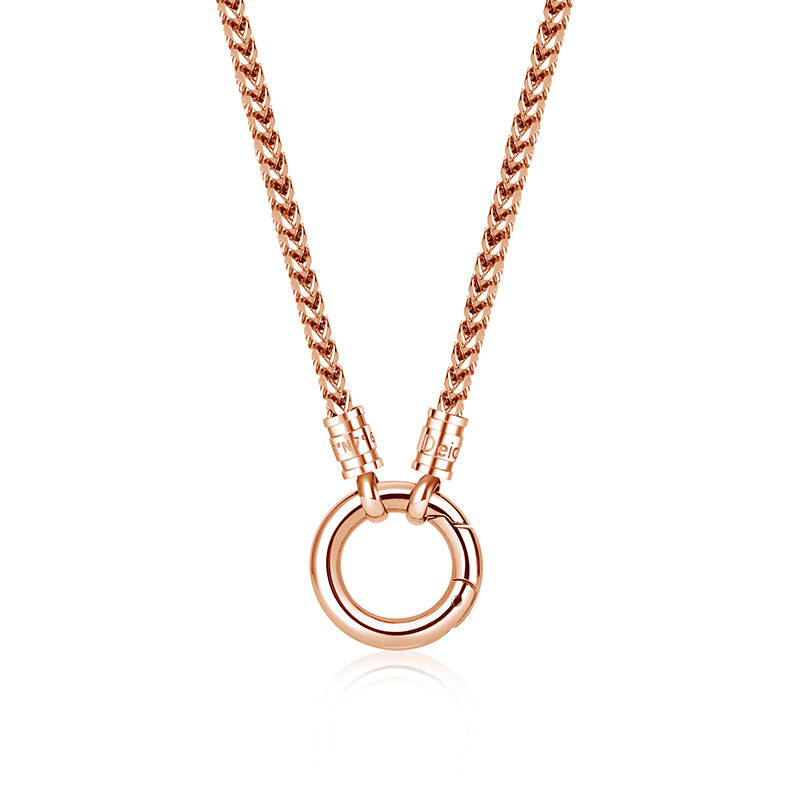 Kette Dünengeflecht 2,5mm (mit Rund-Karabiner) aus Edelstahl