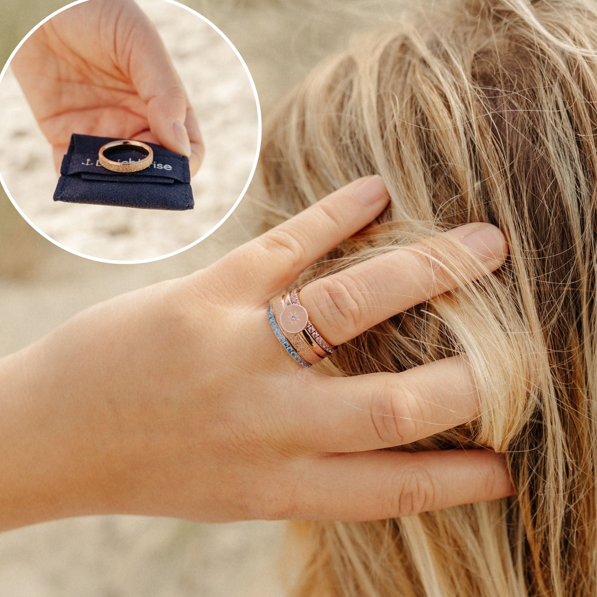 Edelstahl Ring sandgestrahlt 4mm (Stapelring)