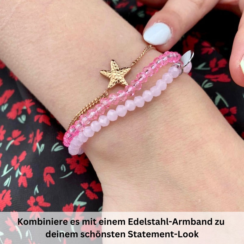 Glasschliffarmband (babyblau)