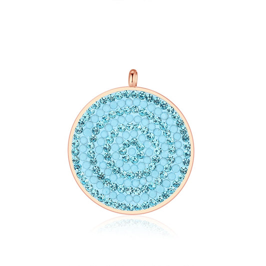 Kettenanhänger Bling Bling (Türkis) aus Edelstahl mit Steinen