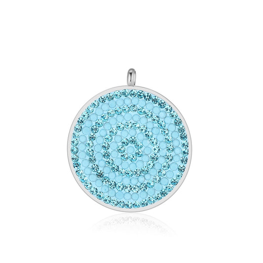 Kettenanhänger Bling Bling (Türkis) aus Edelstahl mit Steinen