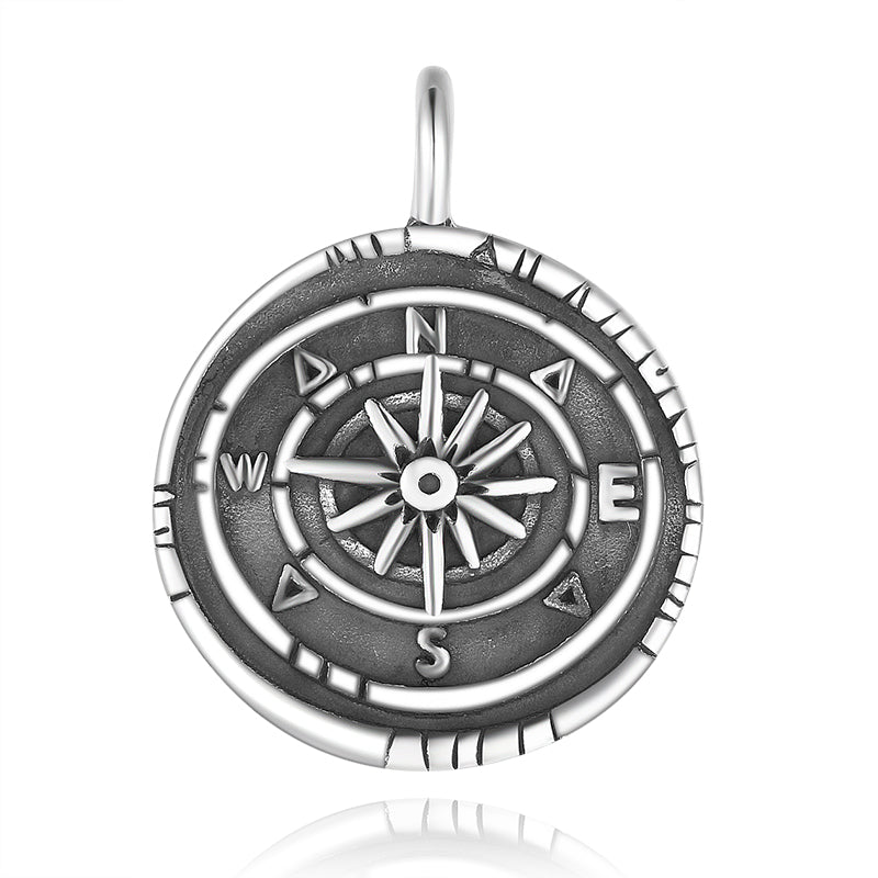 Kettenanhänger Kompass (geprägt) aus Edelstahl