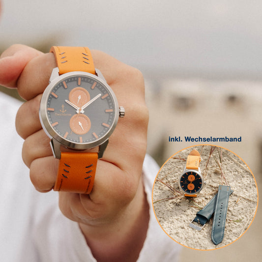 Herren-Uhr Amrum 2.0 - 42mm mit Wechselarmband