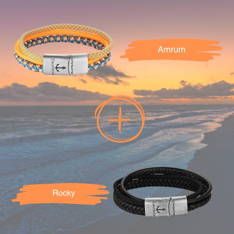 Herren Armband-Set "Rocky's Day Night"