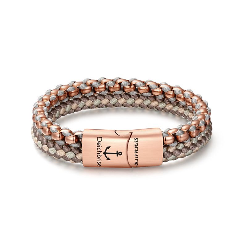 Armband Joleen am Sandstrand (Multistrang) Stahl-Tau & Segeltau