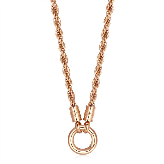 Kette Taugeflecht 3mm (mit Rund-Karabiner) aus Edelstahl