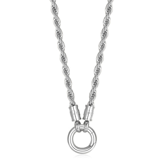 Kette Taugeflecht 3mm (mit Rund-Karabiner) aus Edelstahl