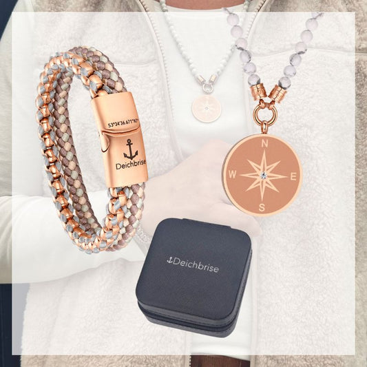 Kette Dünentraum + Joleen am Sandstrand + Schmuck Reisebox