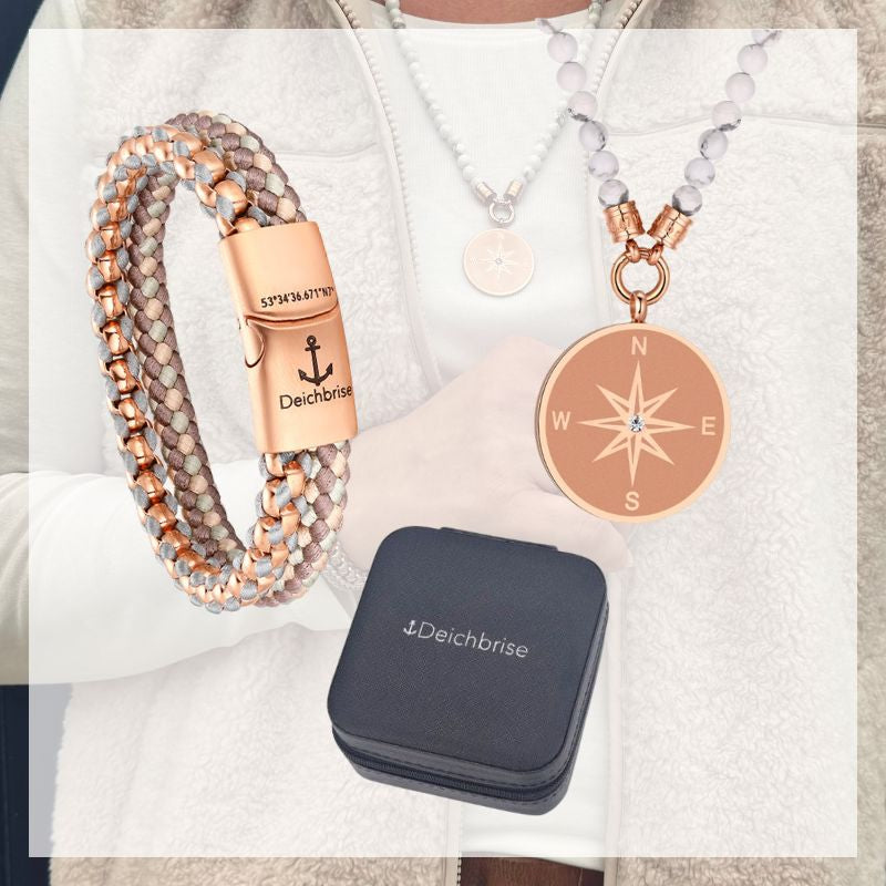 Kette Dünentraum + Joleen am Sandstrand + Schmuck Reisebox