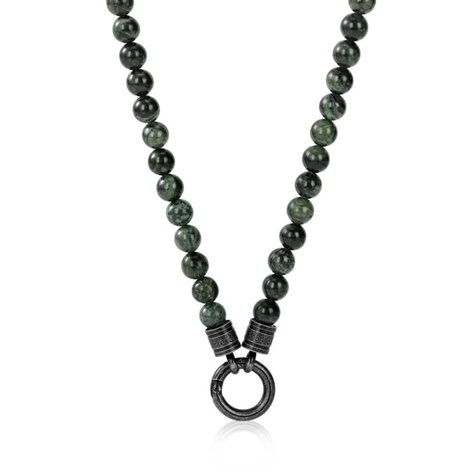 Kette Meerbrise 6mm aus Kambaba Jasper (Rund-Karabiner)