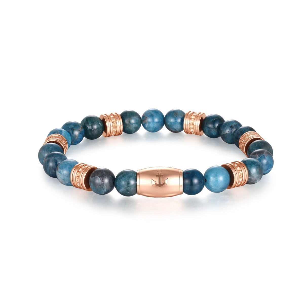 Armband Ocean Line Edelstahl & Blauer Apatit