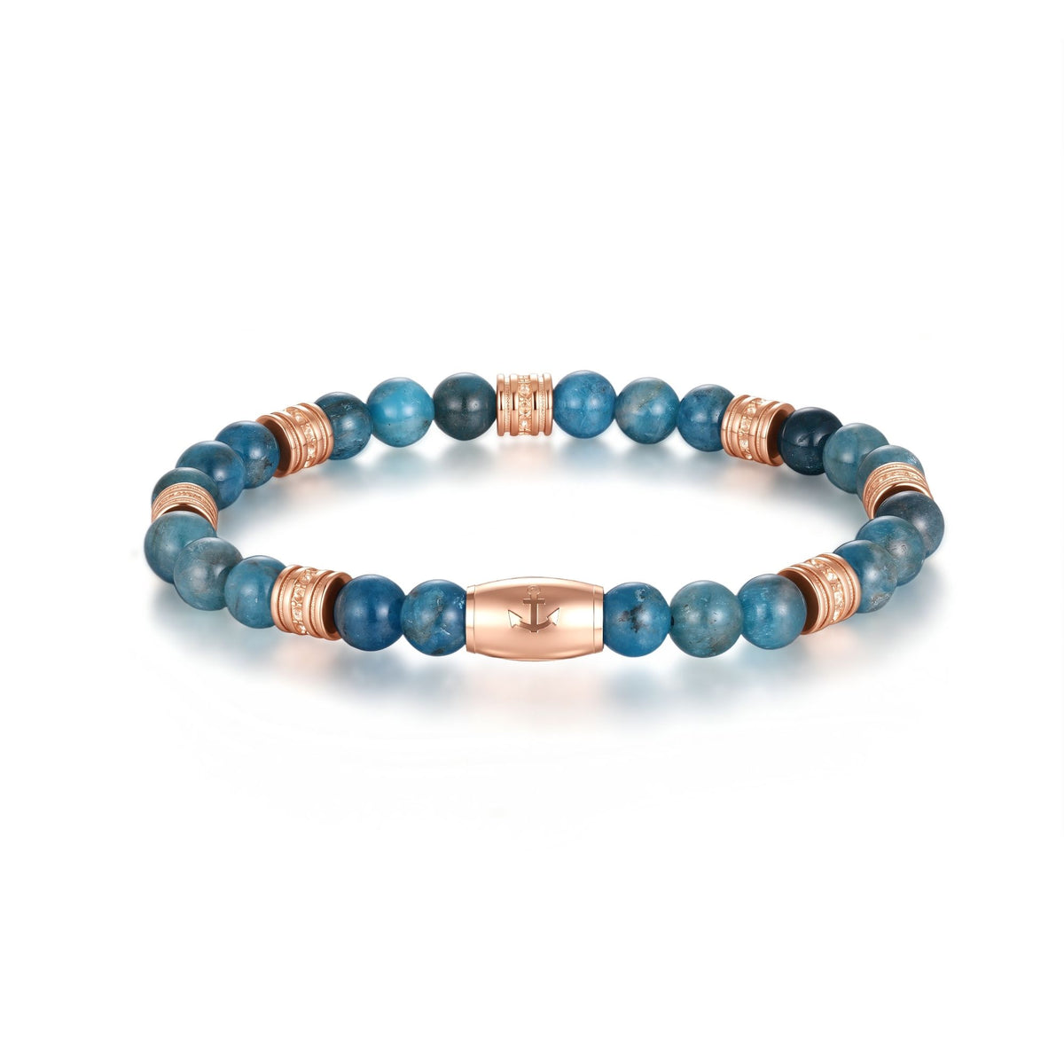Armband Ocean Line Edelstahl & Blauer Apatit