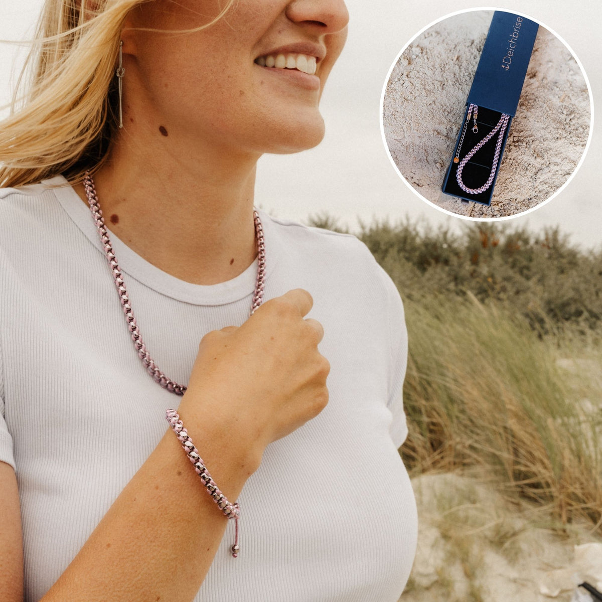 Kette Pellworm 2.1 (6mm) aus Edelstahl und Segelseil