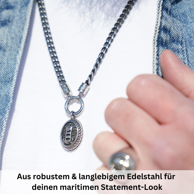 Kette Seegang (mit Rund-Karabiner) aus Edelstahl