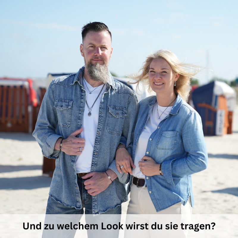 Kette Seegang (mit Rund-Karabiner) aus Edelstahl