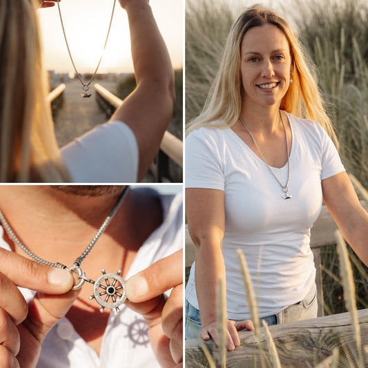 Kette Strandglück 4mm (mit Rund-Karabiner) aus Edelstahl
