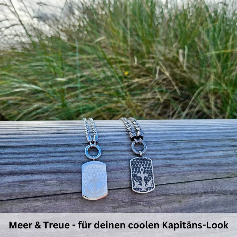 Kette mit Anhänger Meer & Treue (Kapitän rockt)