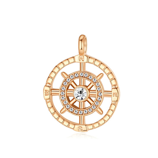 Kettenanhänger Ebbe aus Edelstahl mit Steinen (Küstengirl)