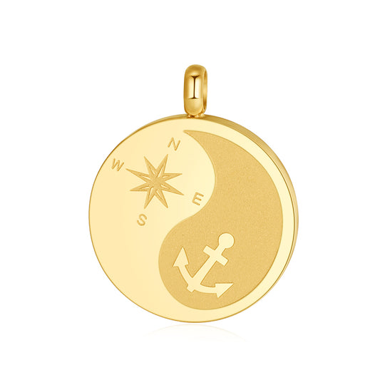 Kettenanhänger Ostfriesisches Yin-Yang aus Edelstahl (Küstengirls)