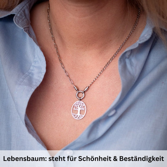 Kettenanhänger Lebensbaum aus Edelstahl