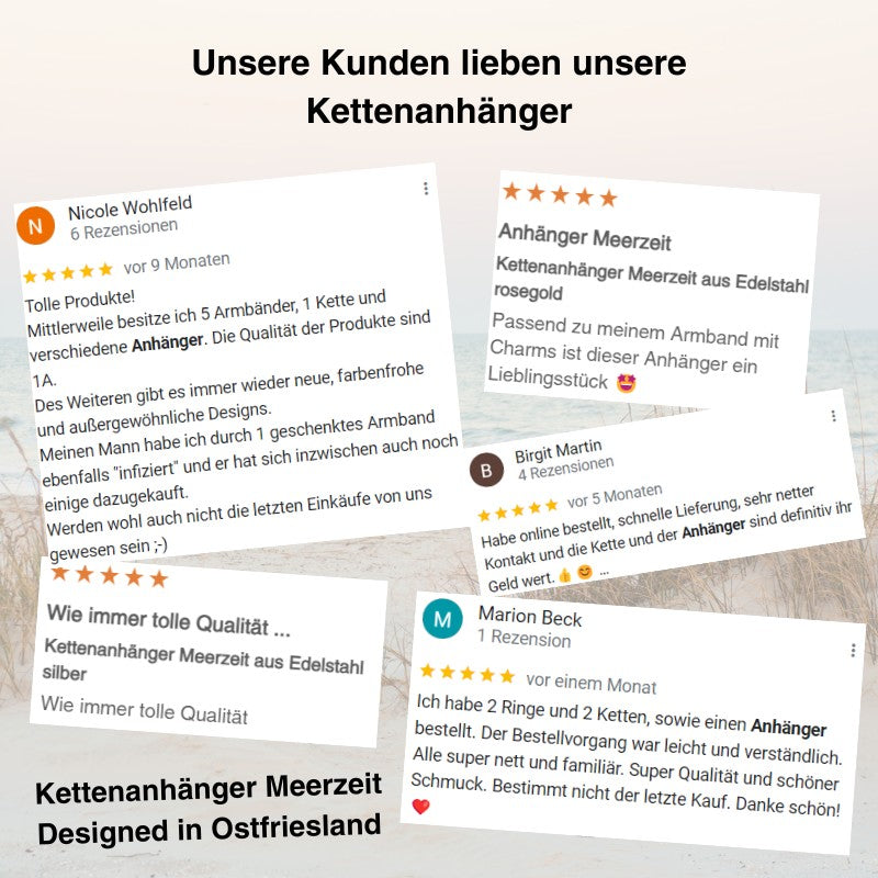 Kettenanhänger Meerzeit aus Edelstahl