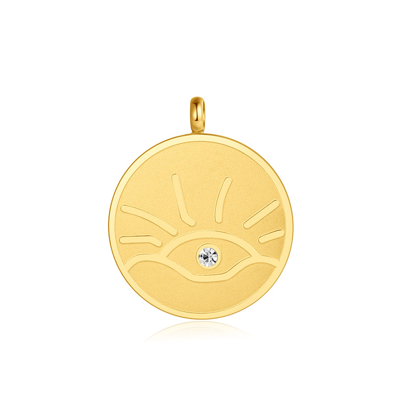 Kettenanhänger Sonnenuntergang aus Edelstahl mit Stein