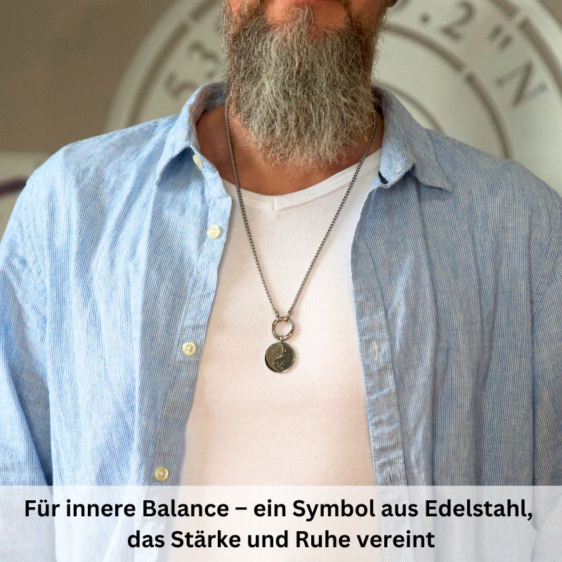 Kettenanhänger Ostfriesisches Yin-Yang aus Edelstahl (Kapitän rockt)