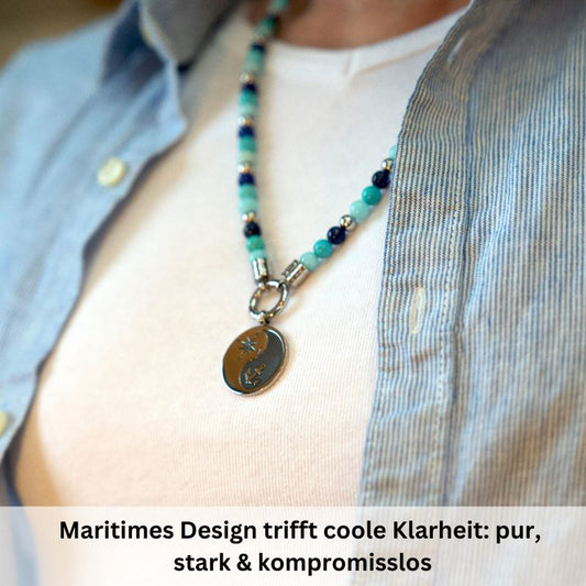 Kettenanhänger Ostfriesisches Yin-Yang aus Edelstahl (Kapitän rockt)