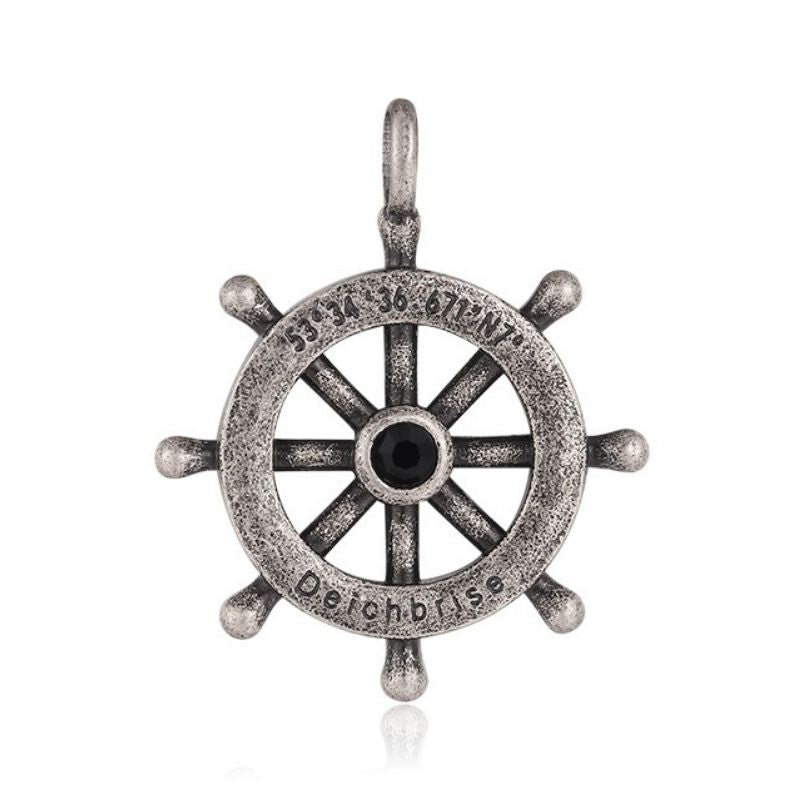 Kettenanhänger Steuerrad (groß) aus Edelstahl