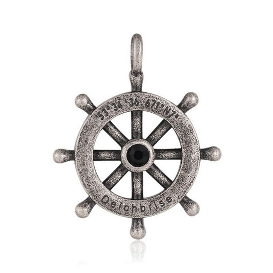 Kettenanhänger Steuerrad (groß) aus Edelstahl