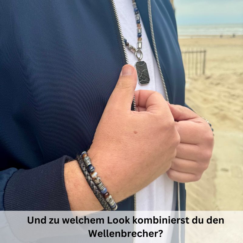 Kettenanhänger Wellenbrecher aus Edelstahl