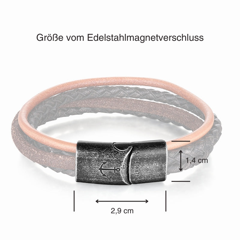 Leder-Armband Wellenritt (Multistrang)