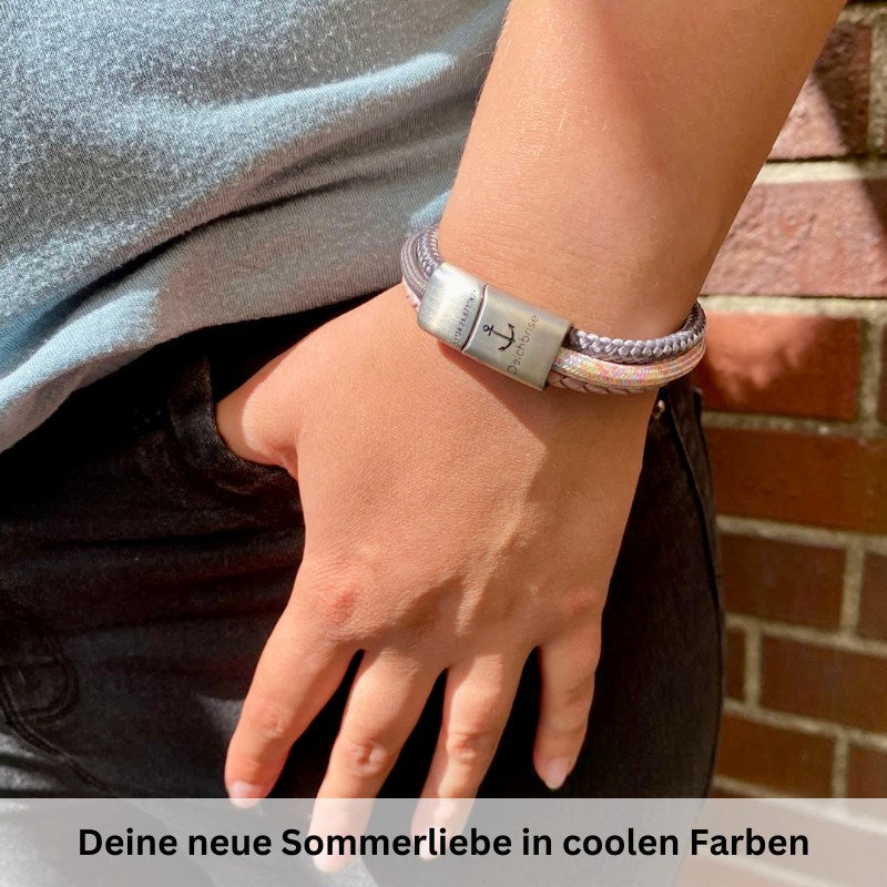 Leder-Segeltau Armband Summerlove (Multistrang)