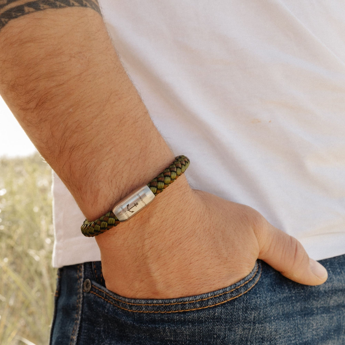 Leder- und Segeltau Armband Friesenflair