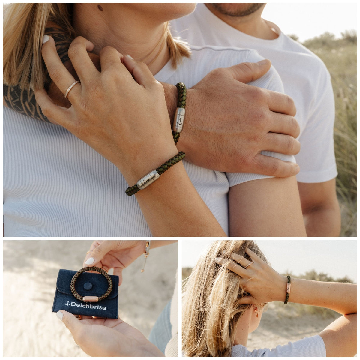 Leder- und Segeltau Armband Friesenflair