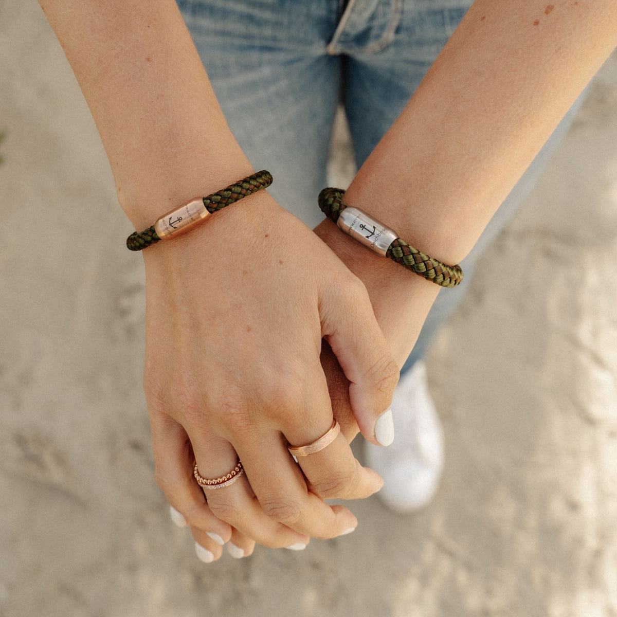 Leder- und Segeltau Armband Friesenflair