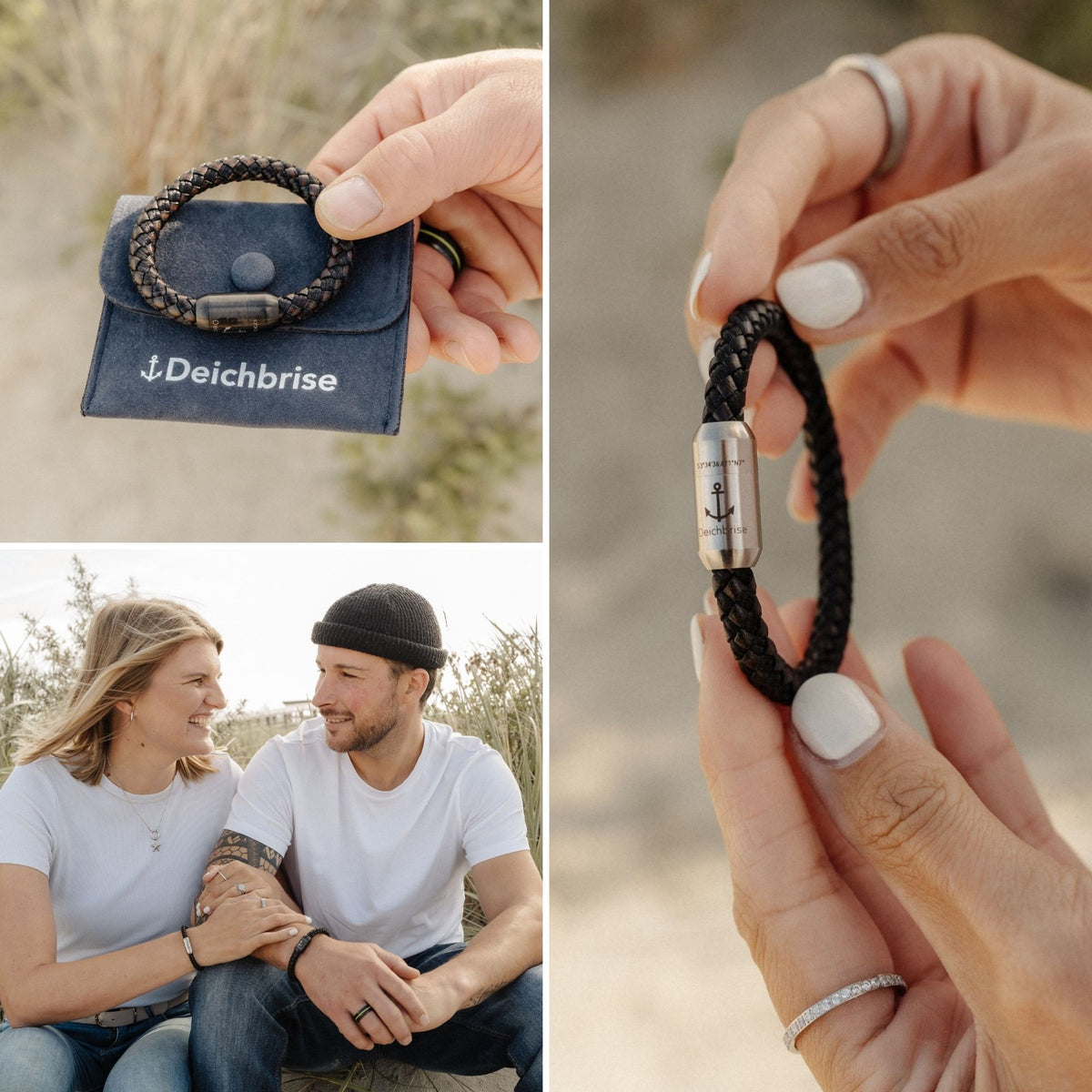 Leder- und Segeltau Armband Tamme