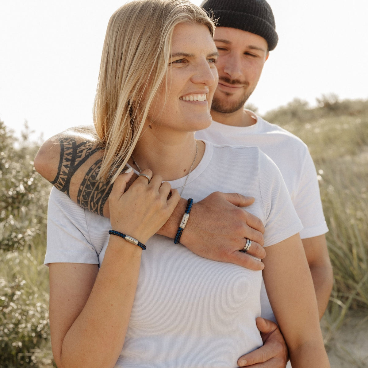 Leder- und Segeltau Armband Ubbo