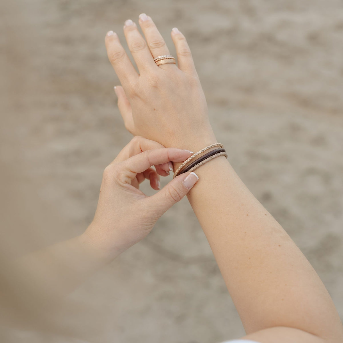 Leder Armband Dünenschlick (Multistrang)