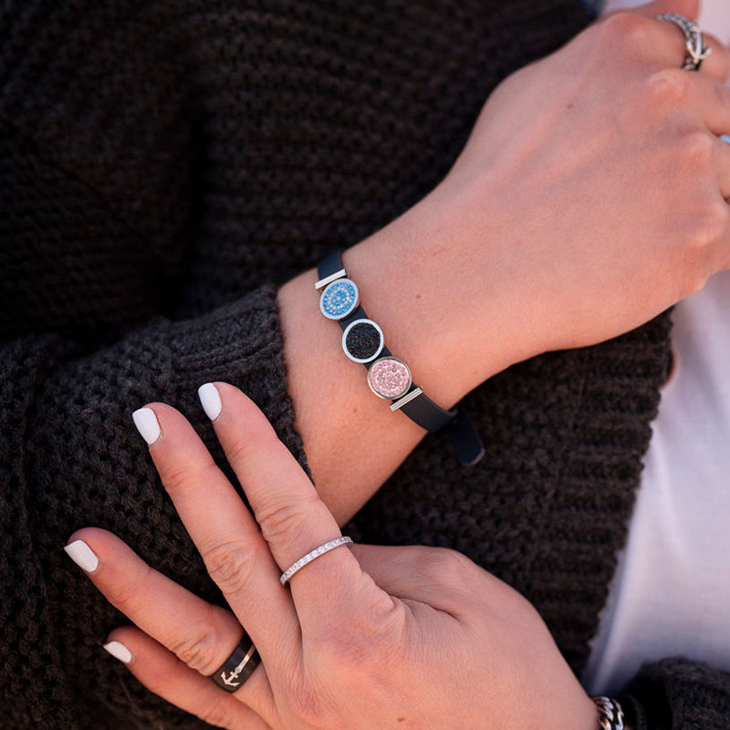 Armband Leder marineblau (Lüttje-Charming)