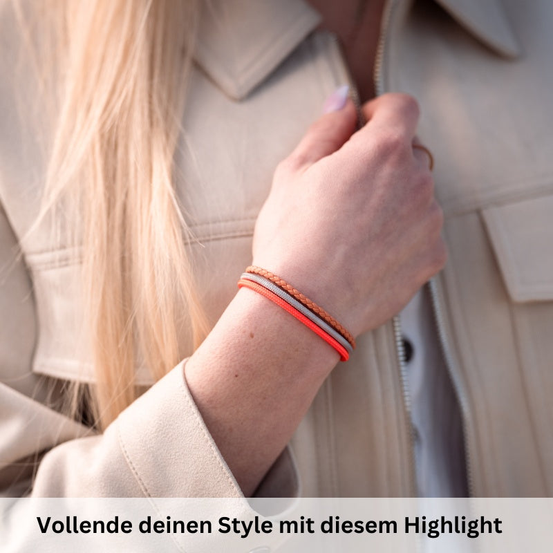 Leder & Segelseil Armband Lady Sunshine (Multistrang)