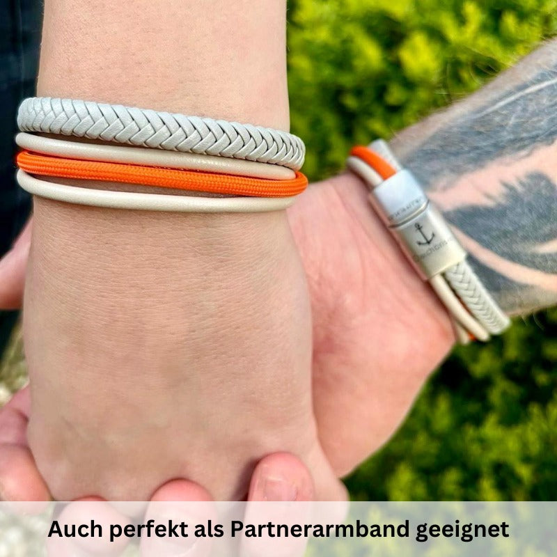 Leder & Segelseil Armband Sonnenstrand (Multistrang)